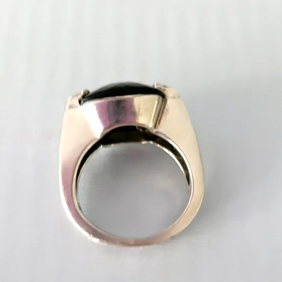 David Yurman Onyx Diamond Sterling Silver Ring - Picture 10 of 12